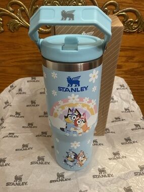Stanley Light Blue Kids Insulated Tumbler with Cartoon Artwork